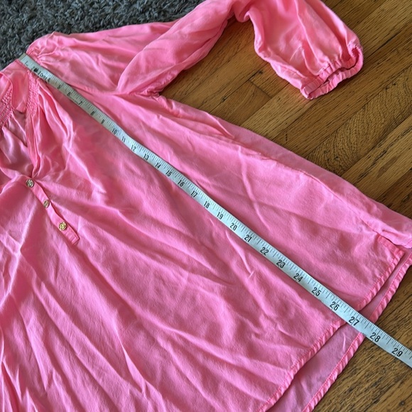 Lilly Pulitzer Elsa Silk Pink Top Long Sleeve Size Large - Picture 11 of 11
